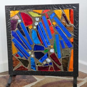 Mosaic Glass Fire Screen