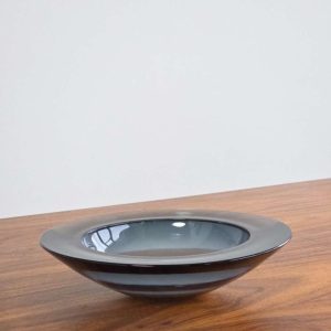 Sasaki Crystal Smoked Glass Bowl