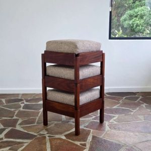 Set of Sapele Stacking Stools
