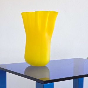 Yellow Murano Hankerchief Vase