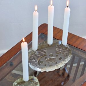 Nybro Paul Isling Brutalist Candle Holders